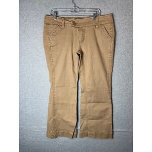 Maurices Pants Women's‎ 13/14 Khaki Cropped Casual Trousers Comfort Stretch